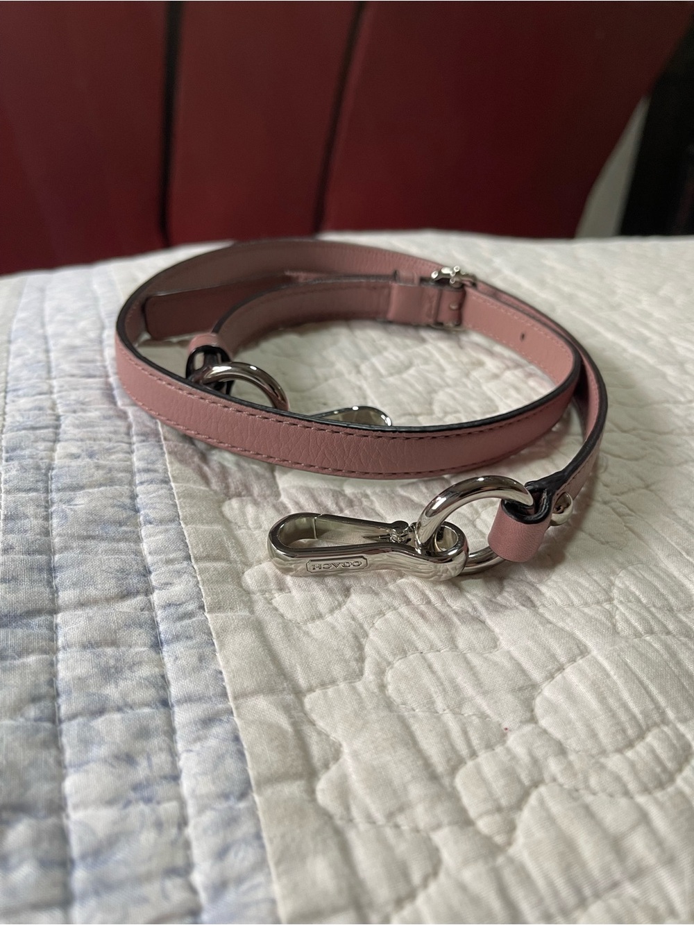 Coach replacement strap dusty rose